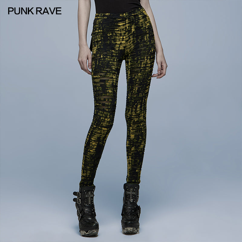 WK-492DQF Daily Gothic Ragged Leggings