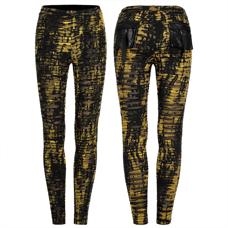 WK-492DQF Daily Gothic Ragged Leggings