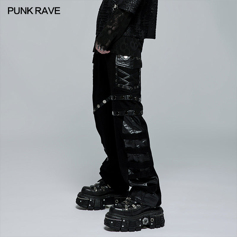 WK-496DQM Punk Stylish Straight  Trousers