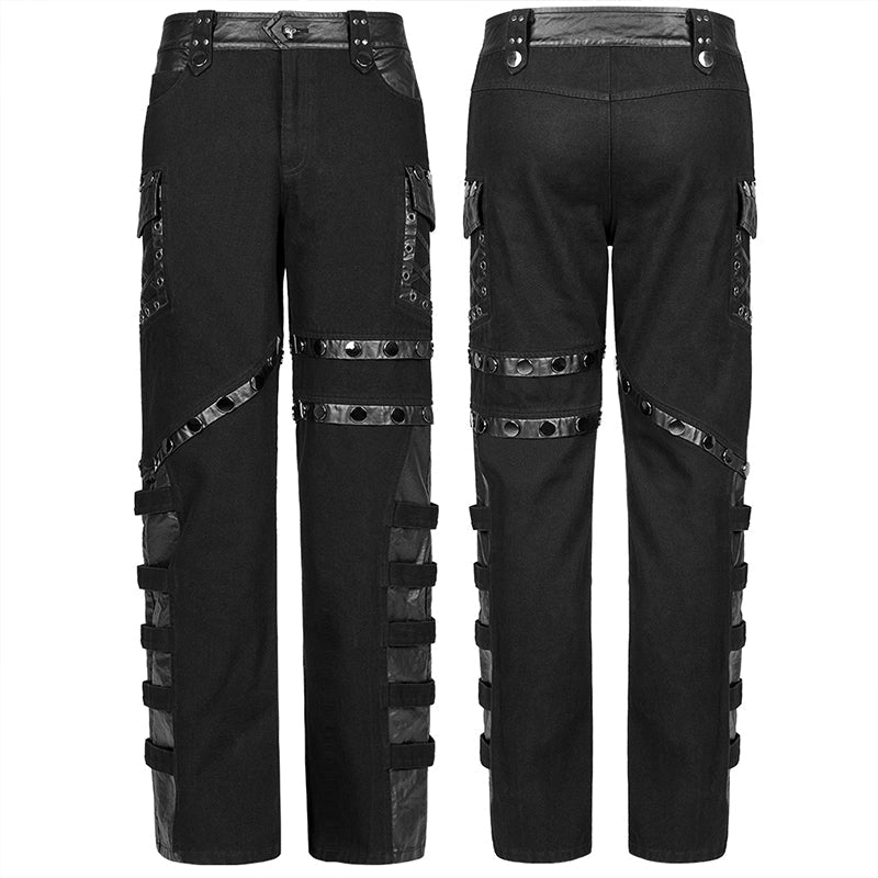 WK-496DQM Punk Stylish Straight  Trousers