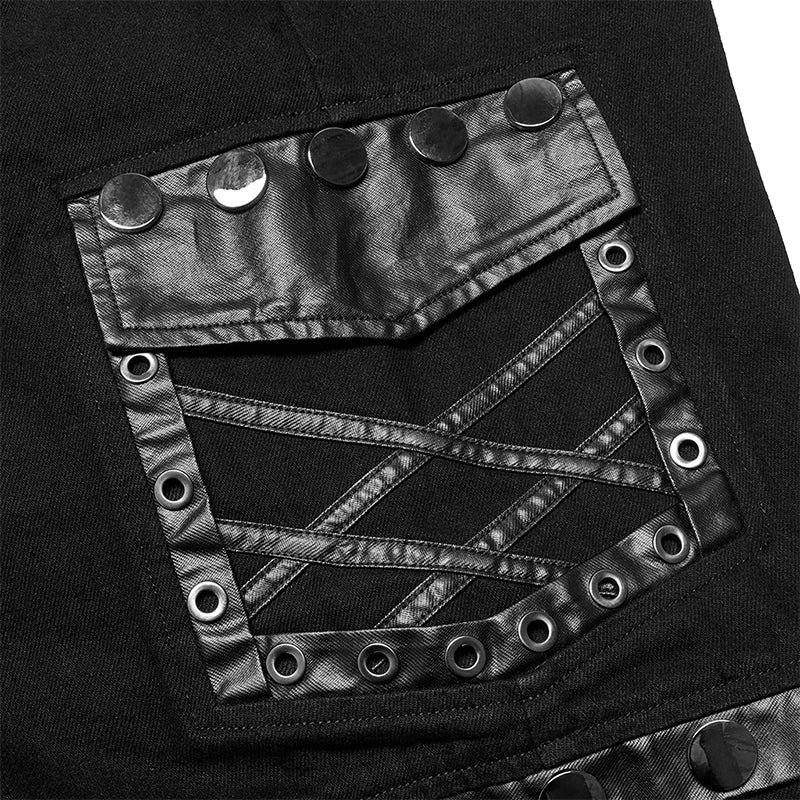 WK-496DQM Punk Stylish Straight  Trousers