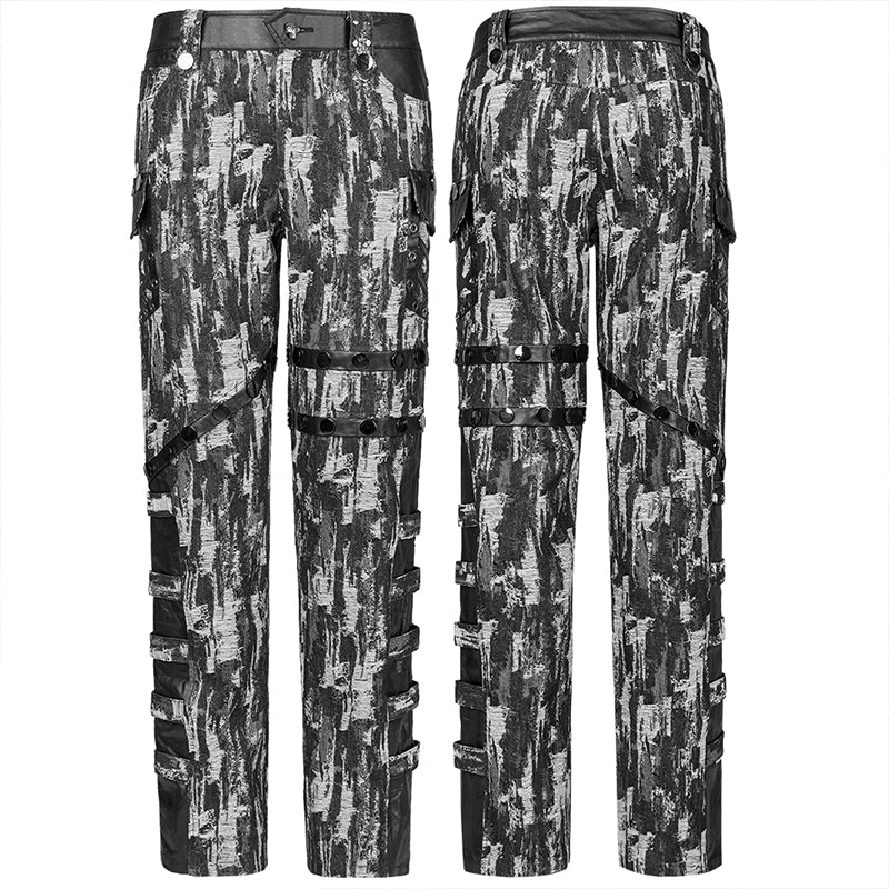 WK-496DQM Punk Stylish Straight  Trousers
