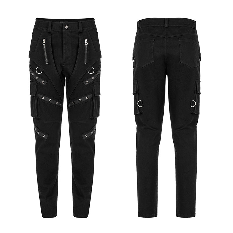 WK-533NCM Punk patchwork pants
