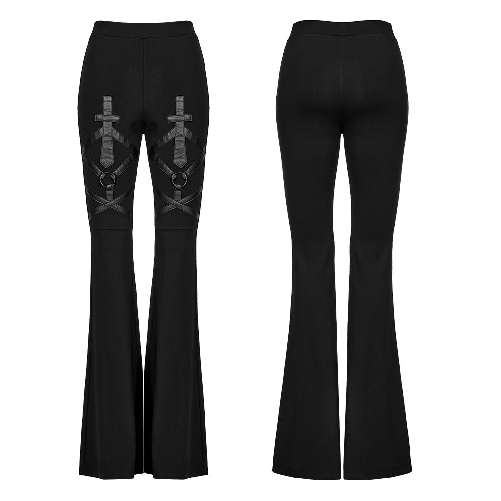 Gothic Flared Trousers WK-547XCF - Punk Rave Original Designer Clothing