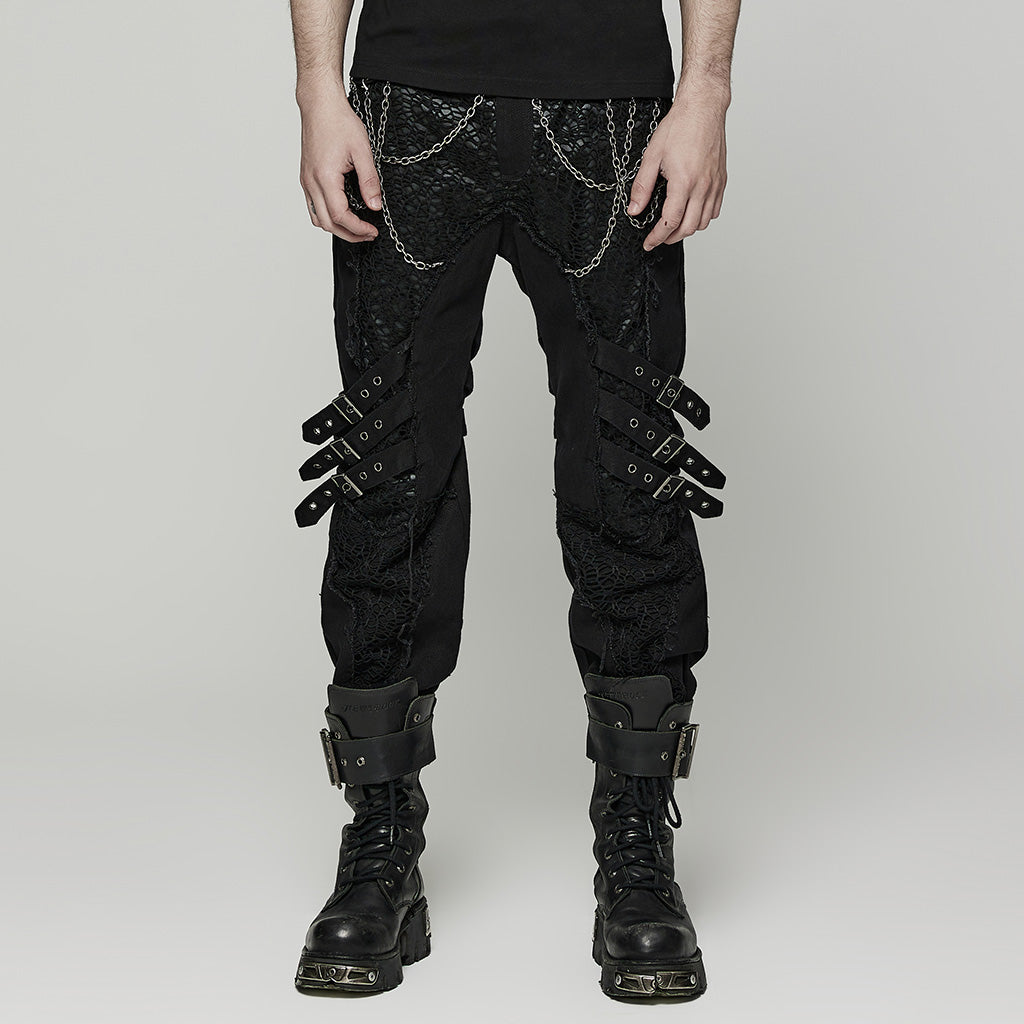 Punk splicing Men pants WK-548DQM - Punk Rave Original Designer Clothing