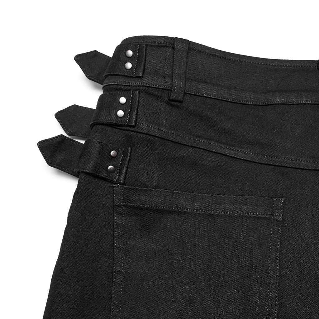 Punk elastic slim fitting Men's Jeans WK-588NCM - Punk Rave Original Designer Clothing