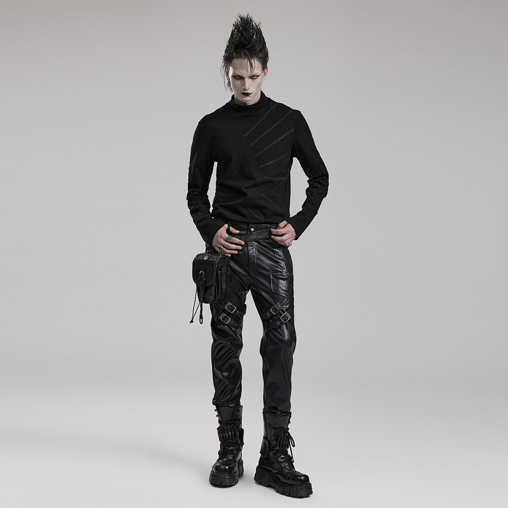 Punk faux leather pants WK-598PCM - Punk Rave Original Designer Clothing