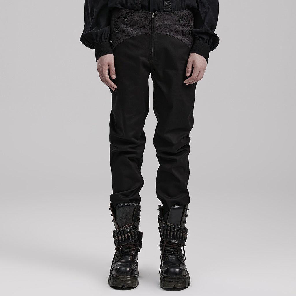 Goth Micro-elastic jacquard trousers WK-601XCM - Punk Rave Original Designer Clothing