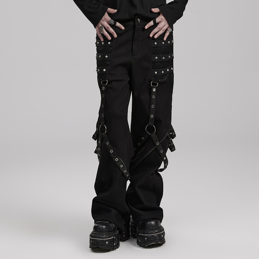 Punk wide leg trousers WK-602XCM - Punk Rave Original Designer Clothing