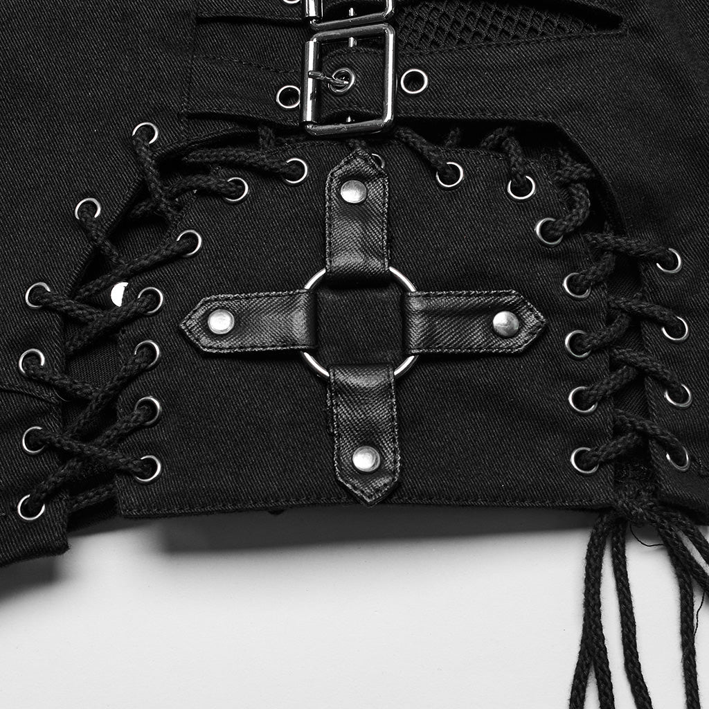 Punk low waist shorts WK-616