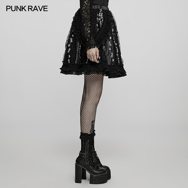 WLQ-100BQF Lolita lovely embroidered skirt