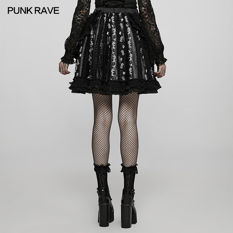 WLQ-100BQF Lolita lovely embroidered skirt