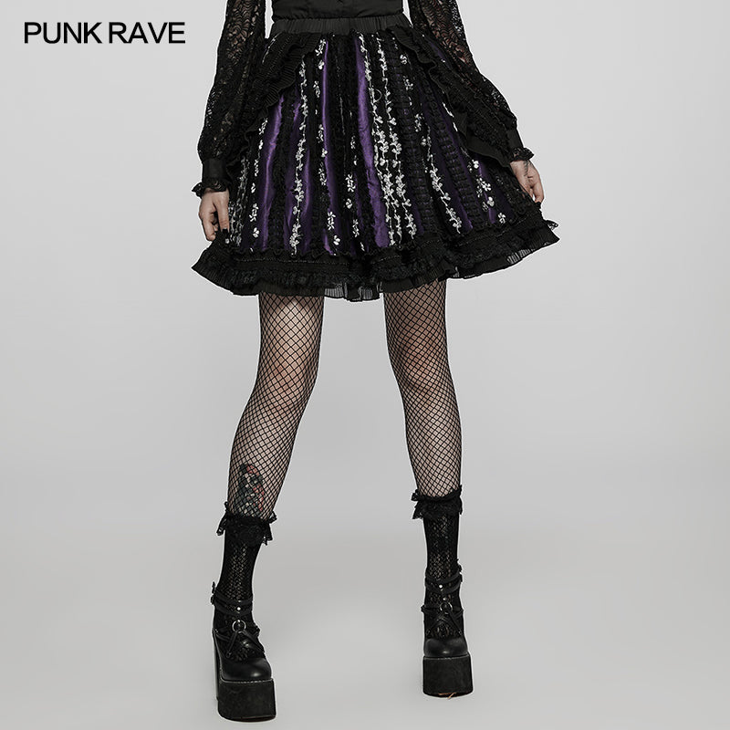 WLQ-100BQF Lolita lovely embroidered skirt
