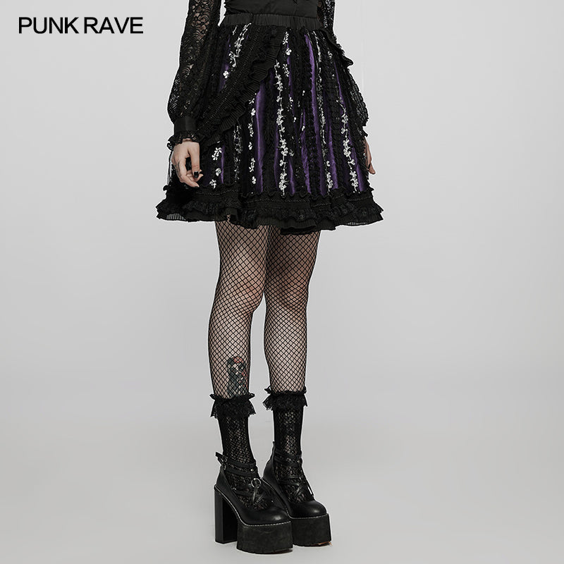 WLQ-100BQF Lolita lovely embroidered skirt