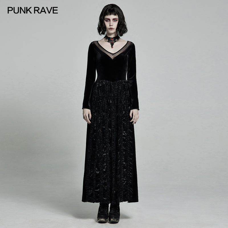 WQ-513LQF Dark long dress