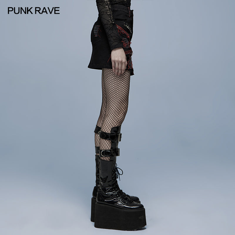 WQ-548BQF Gothic worn-out and decadent skirt