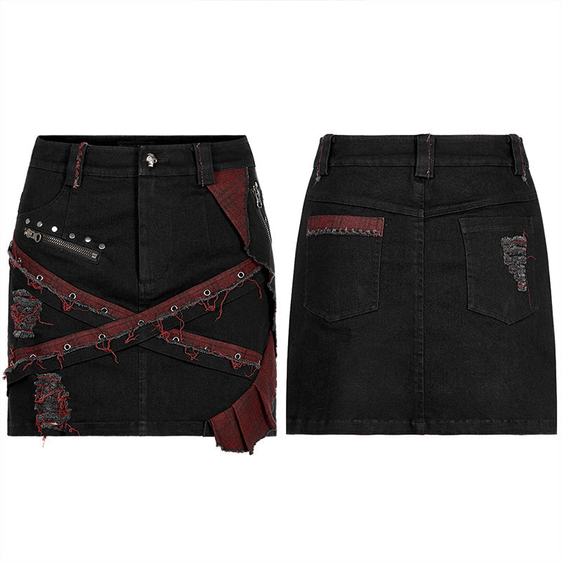 WQ-548BQF Gothic worn-out and decadent skirt