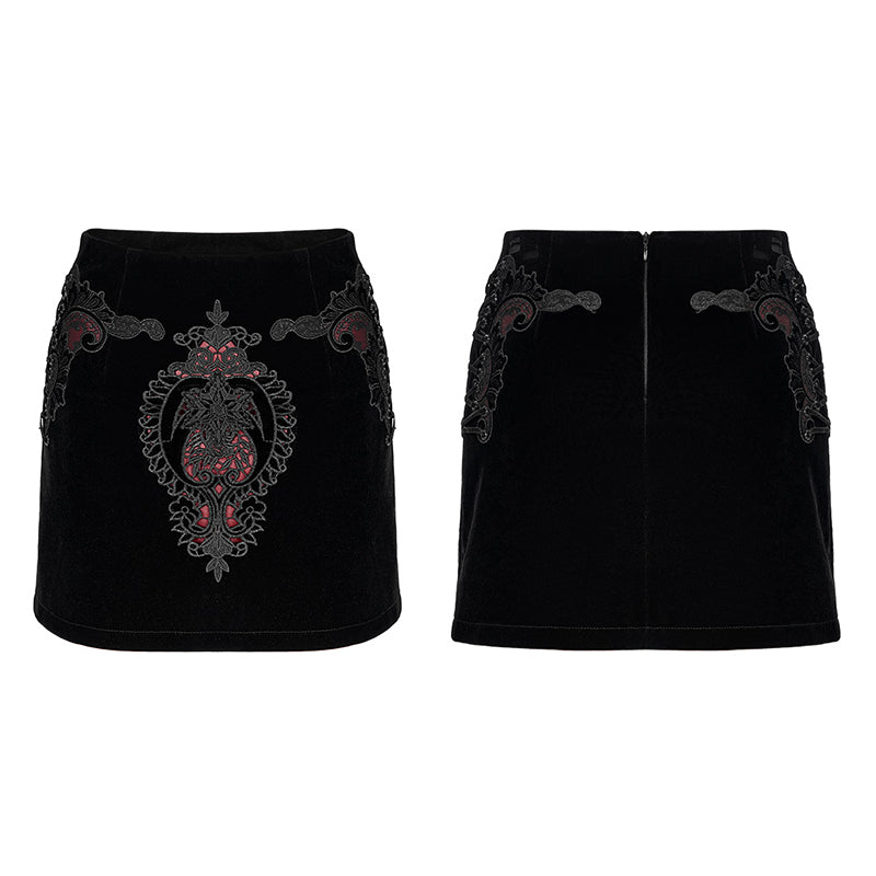 WQ-566BQF Gothic applique skirt