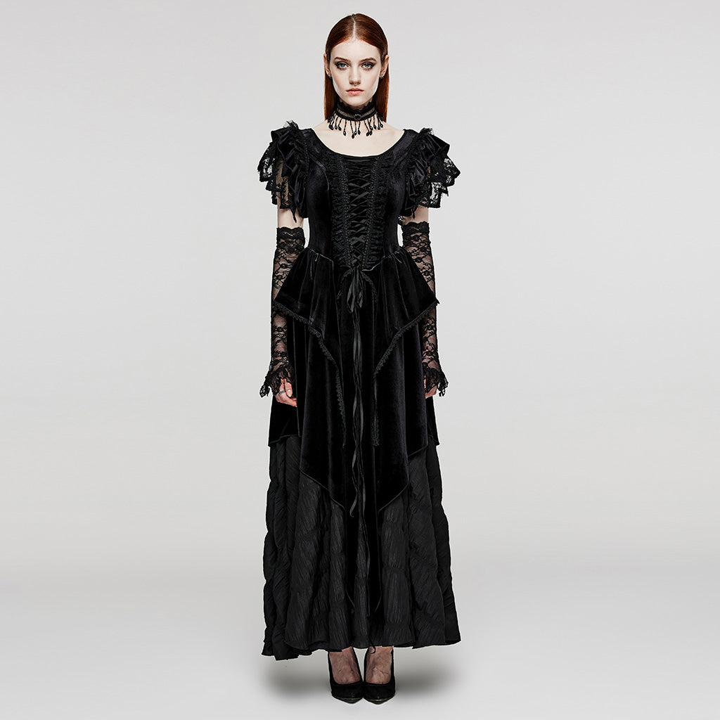 Goth detached sleeve pointed dress  WQ-633LQF