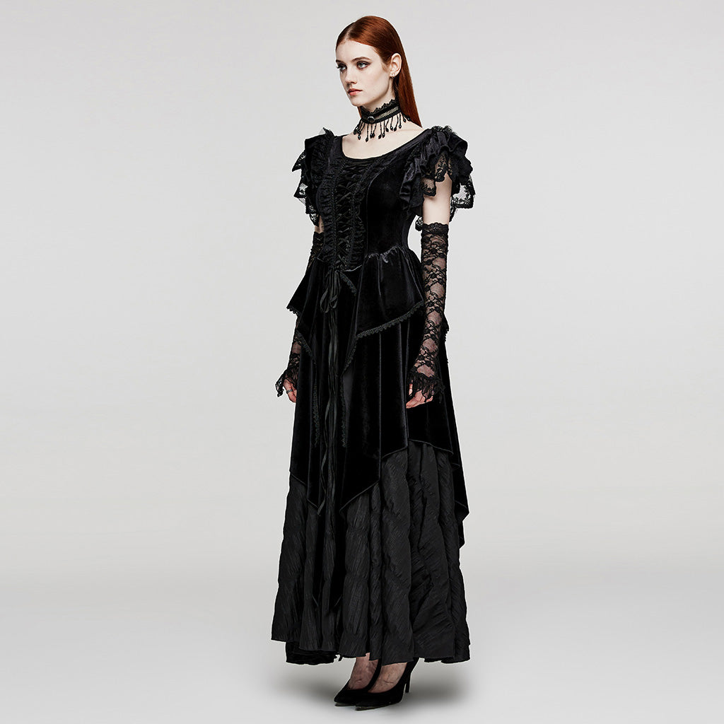 Goth detached sleeve pointed dress  WQ-633LQF