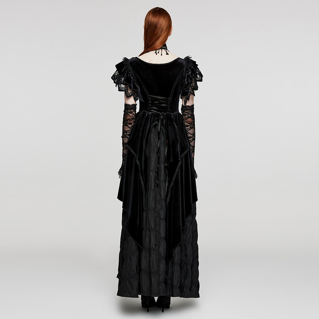 Goth detached sleeve pointed dress  WQ-633LQF