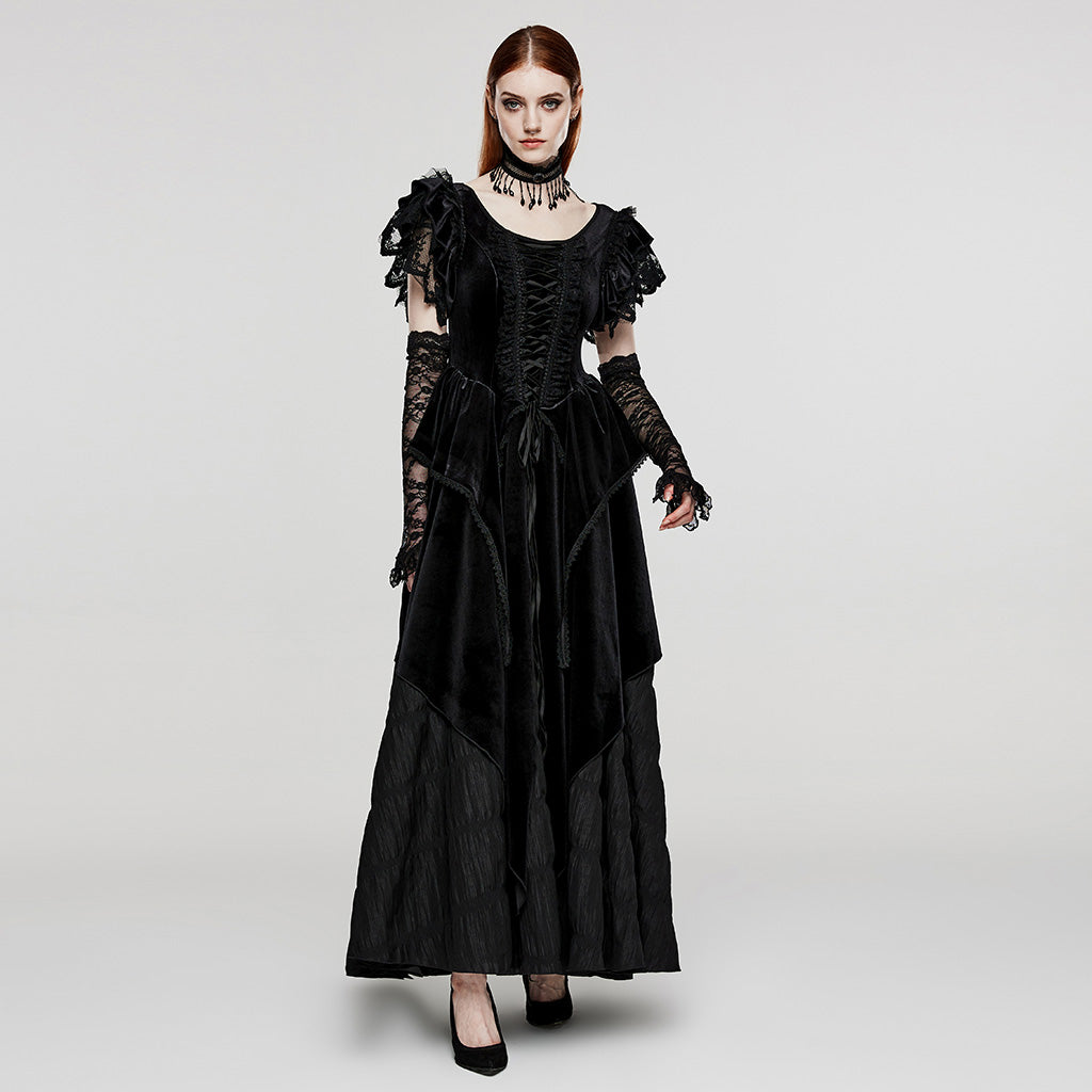 Goth detached sleeve pointed dress  WQ-633LQF