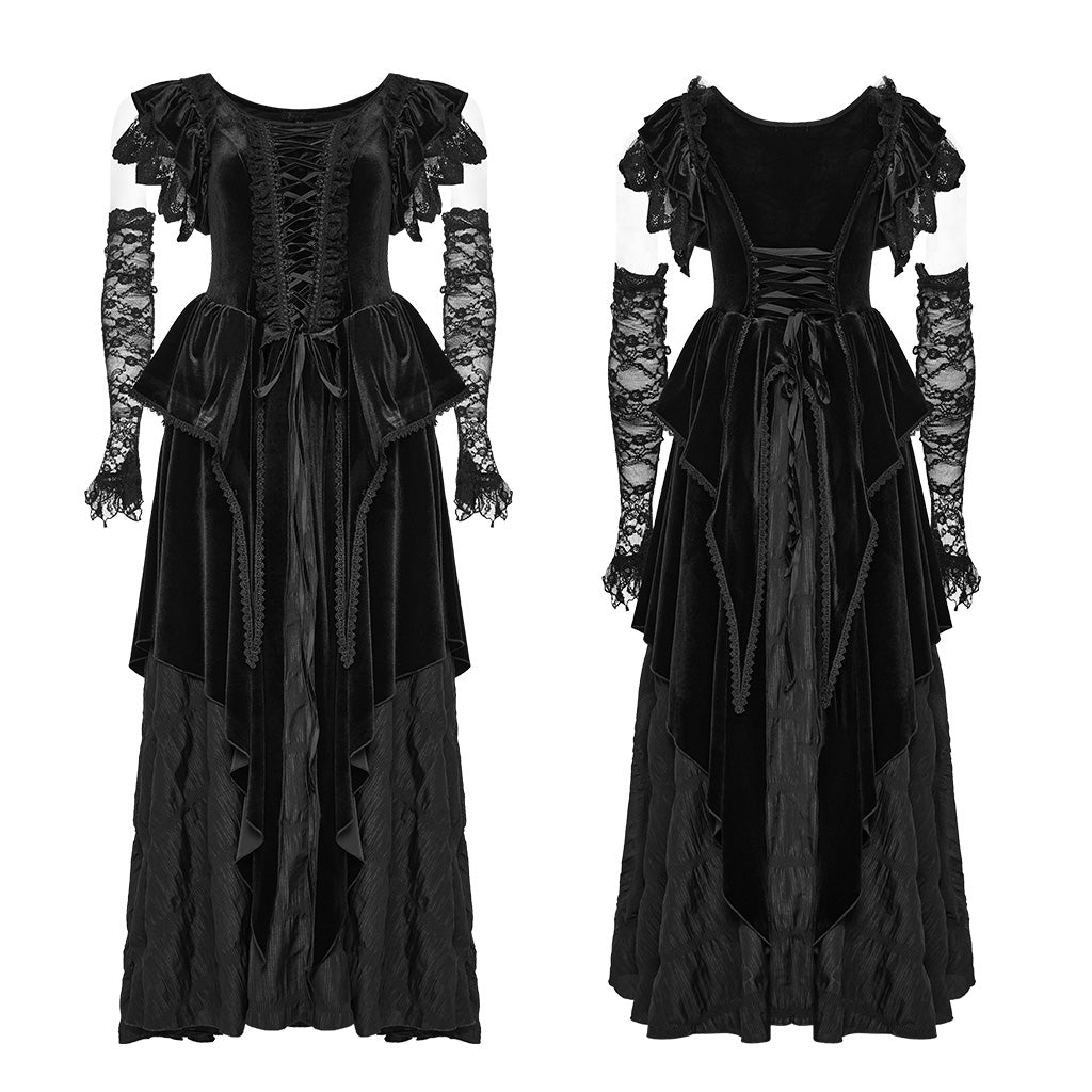 Goth detached sleeve pointed dress  WQ-633LQF