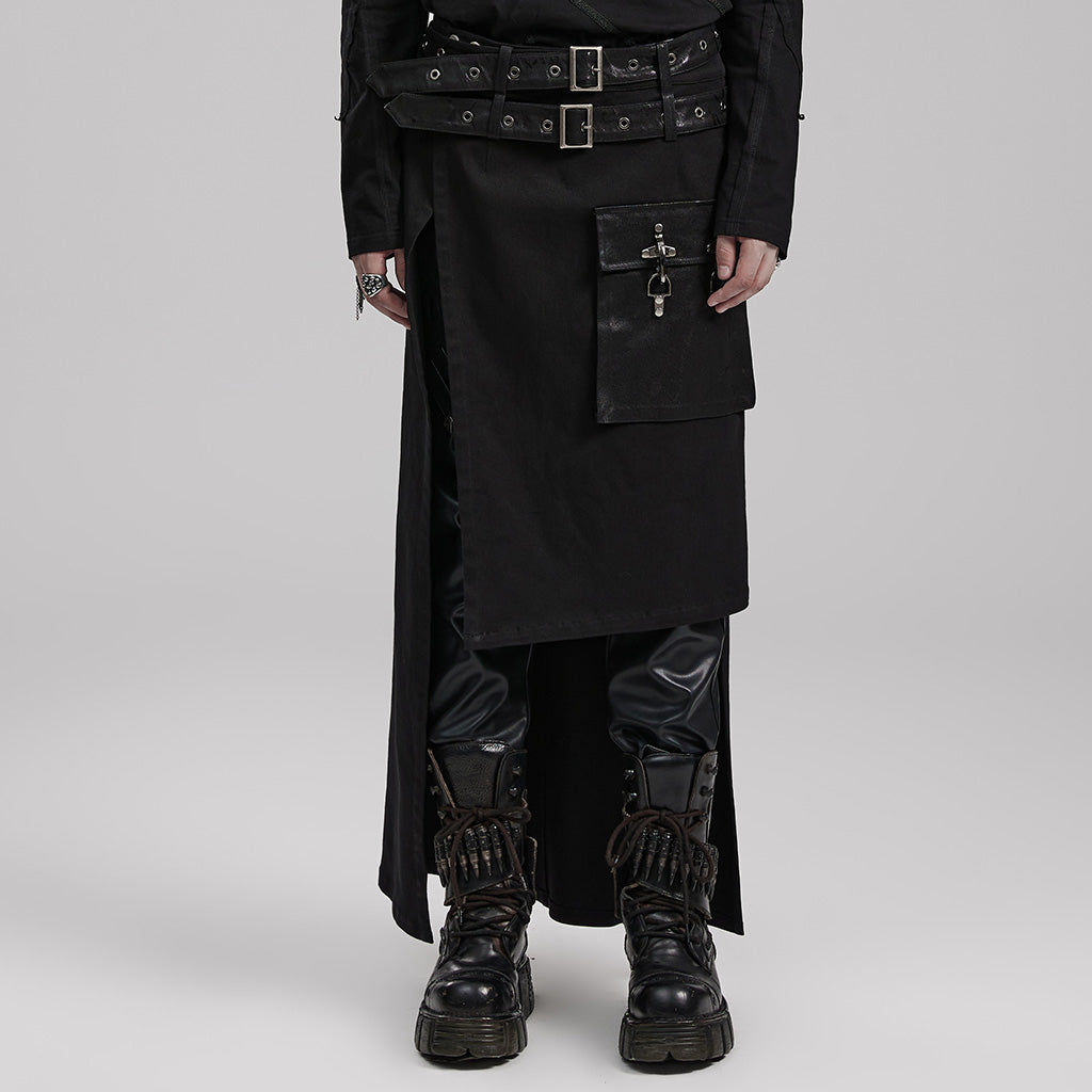 PUNK Long Kilt for Men WQ-677BQM - Punk Rave Original Designer Clothing