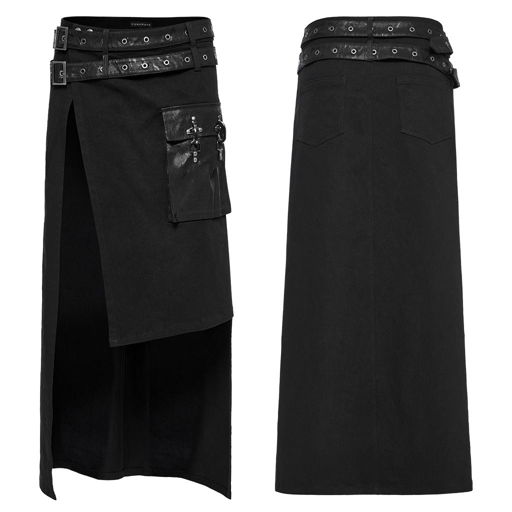 PUNK Long Kilt for Men WQ-677BQM - Punk Rave Original Designer Clothing