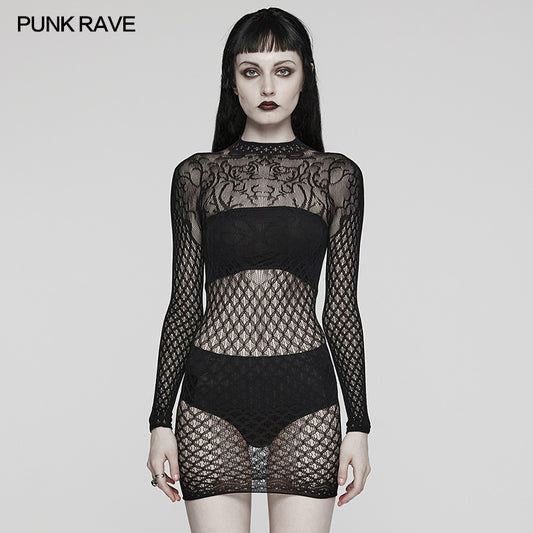 Goth&nbsp; knitted dress WQ-717