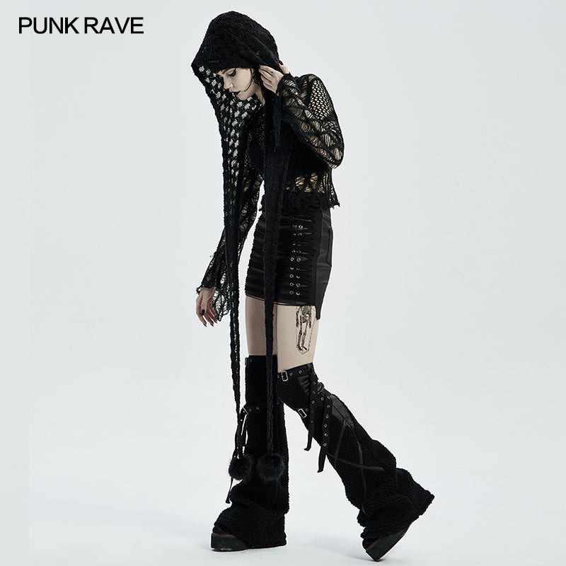 WS-448WJF Gothic hooded scarf