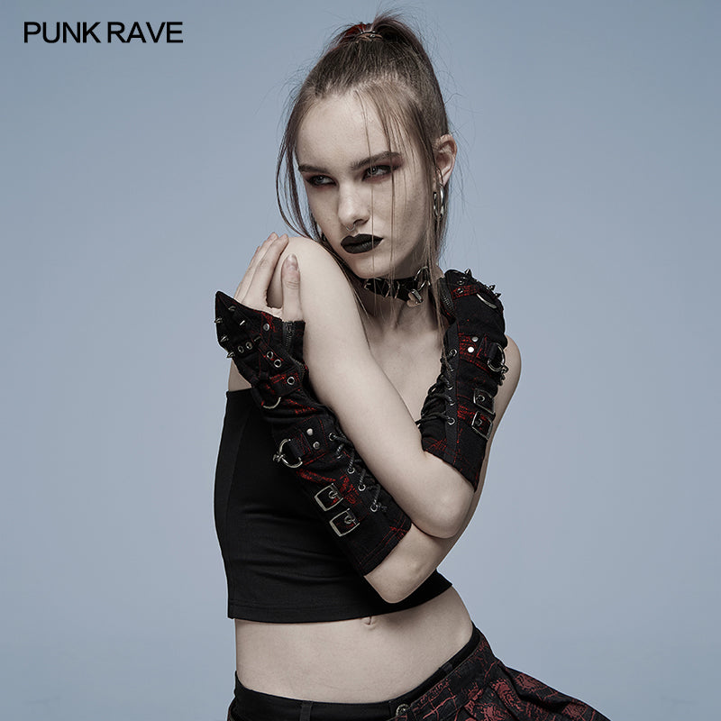 WS-479SSF Punk heavy metal open line gloves