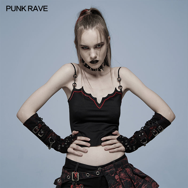 WS-479SSF Punk heavy metal open line gloves