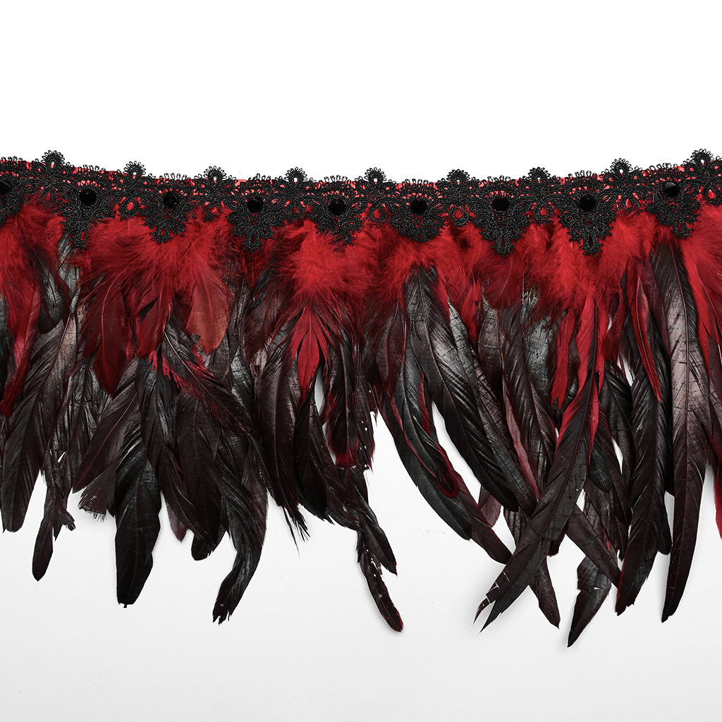 Gothic faux feather shoulder accessory WS-551DQF