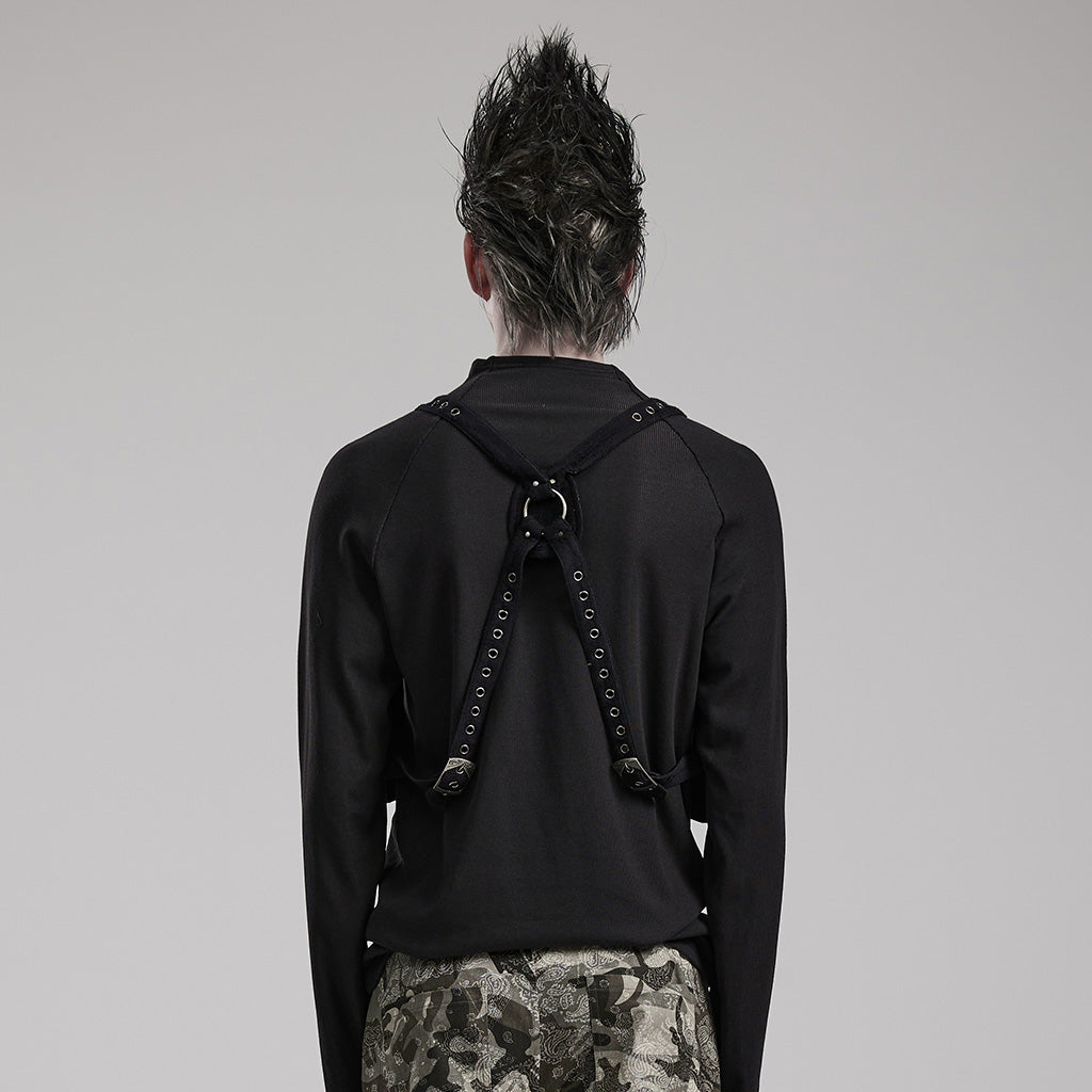 Punk Strap Bag Pockets Vest WS-587BDM - Punk Rave Original Designer Clothing