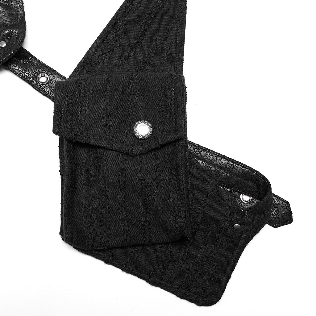 Punk Strap Bag Pockets Vest WS-587BDM