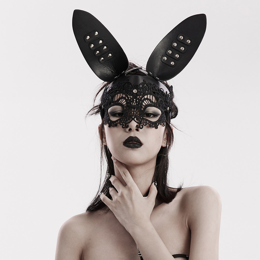 Goth bunny mask WS-594QTF - Punk Rave Original Designer Clothing