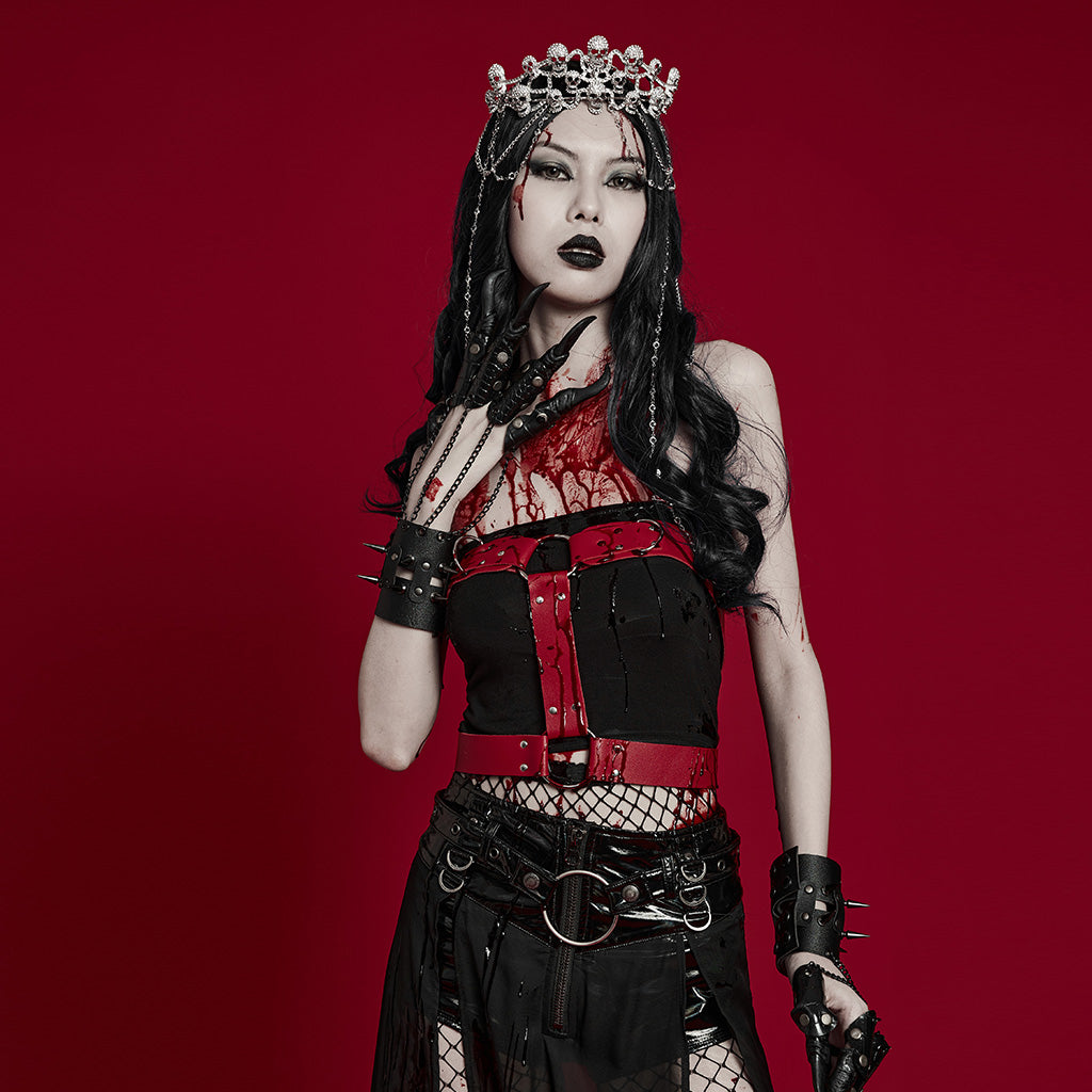 Rhinestones alloy skull crown headwear WS-605FSF