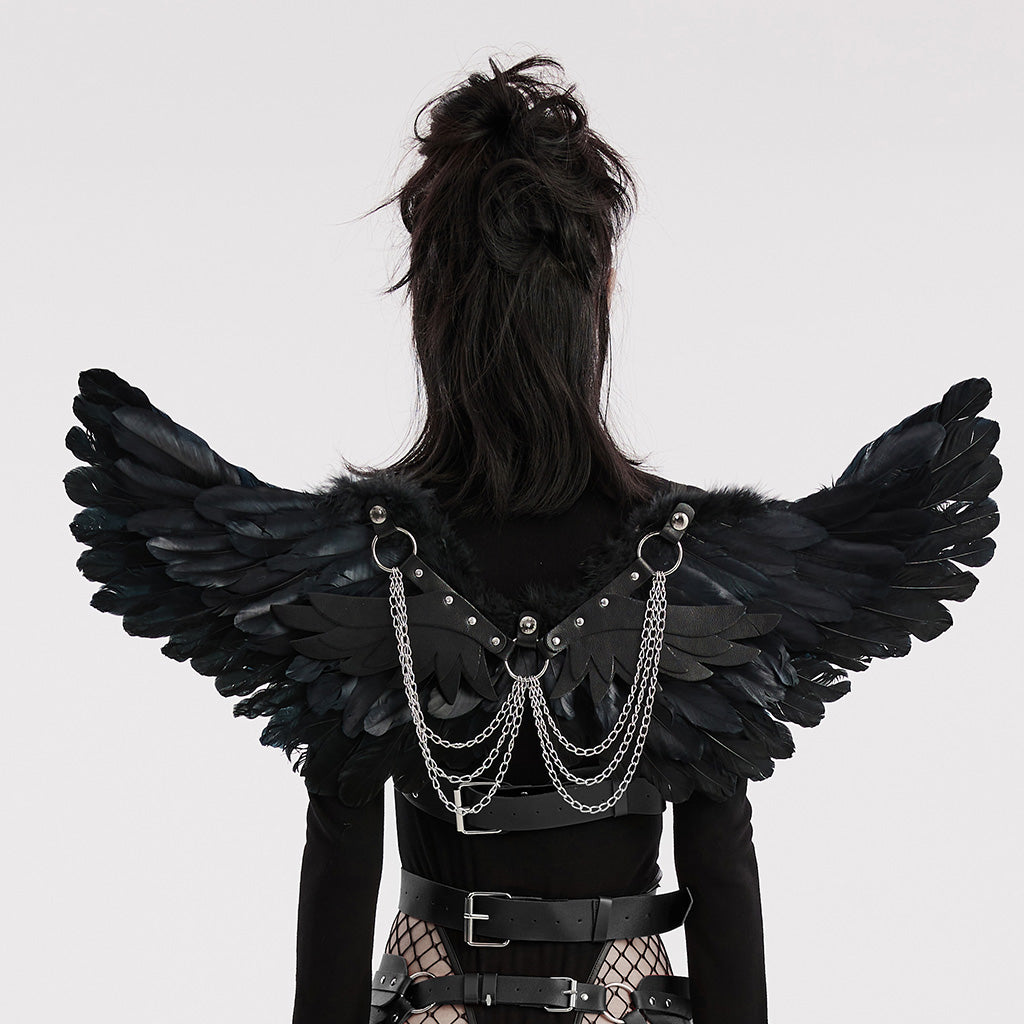 Lolita Gothic Feather Wing Harness WS-609BDF