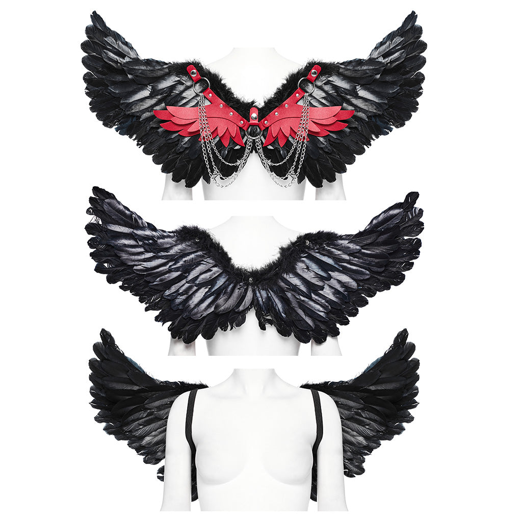 Lolita Gothic Feather Wing Harness WS-609BDF