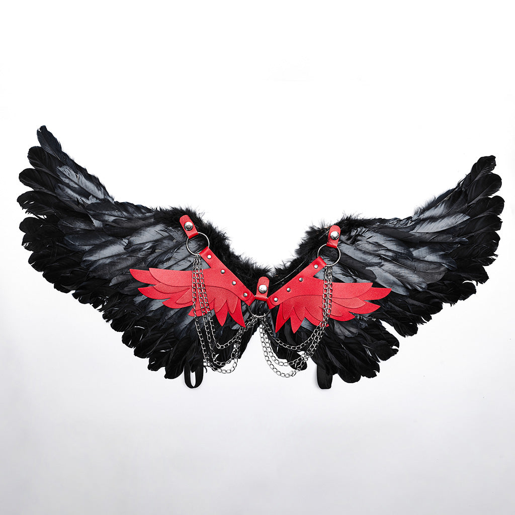 Lolita Gothic Feather Wing Harness WS-609BDF