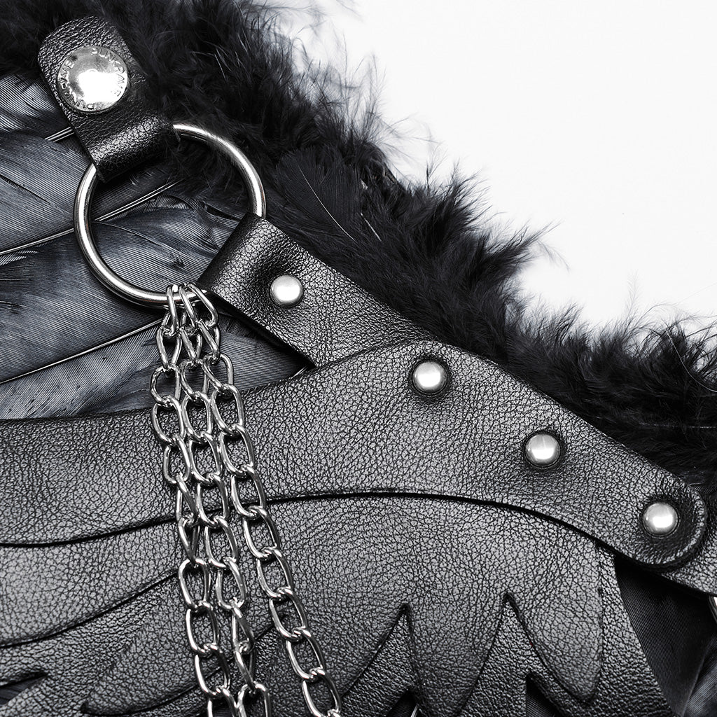 Lolita Gothic Feather Wing Harness WS-609BDF