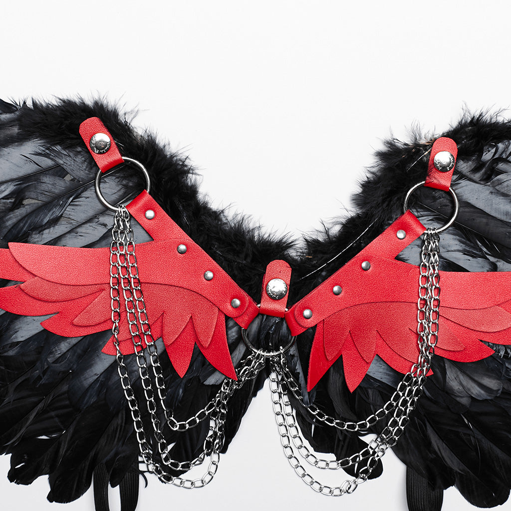 Lolita Gothic Feather Wing Harness WS-609BDF