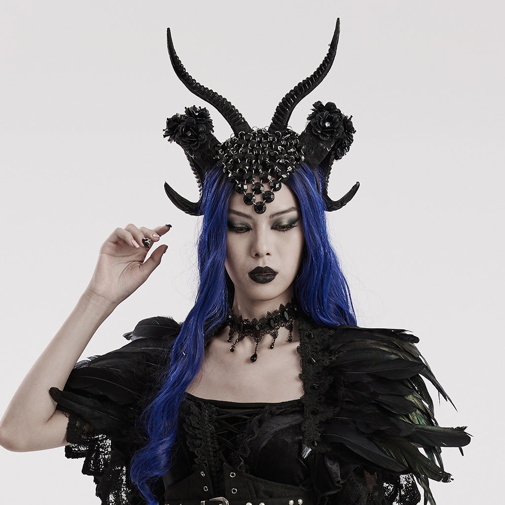 GOTH Demon Horn Headwear WS-613FSF - Punk Rave Original Designer Clothing