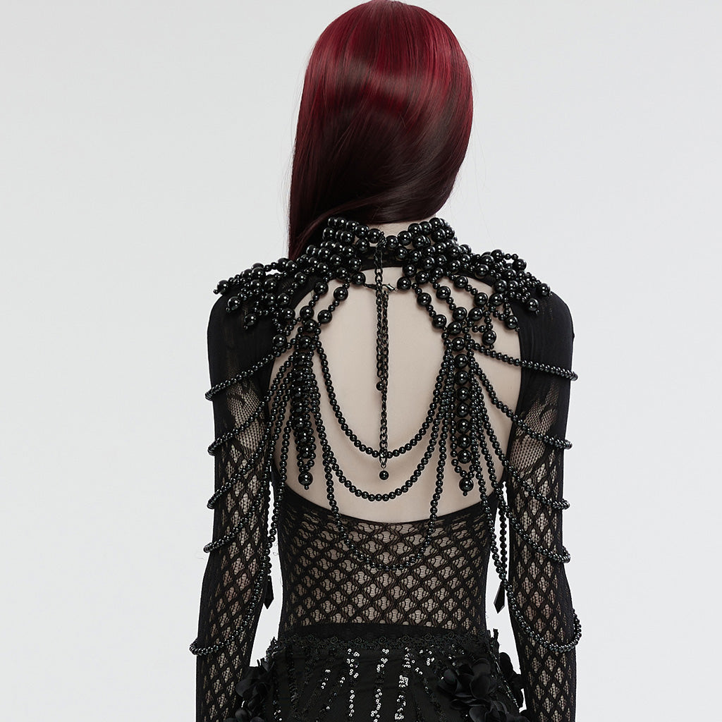 Gothic Skull Beaded Neck Cover WS-739