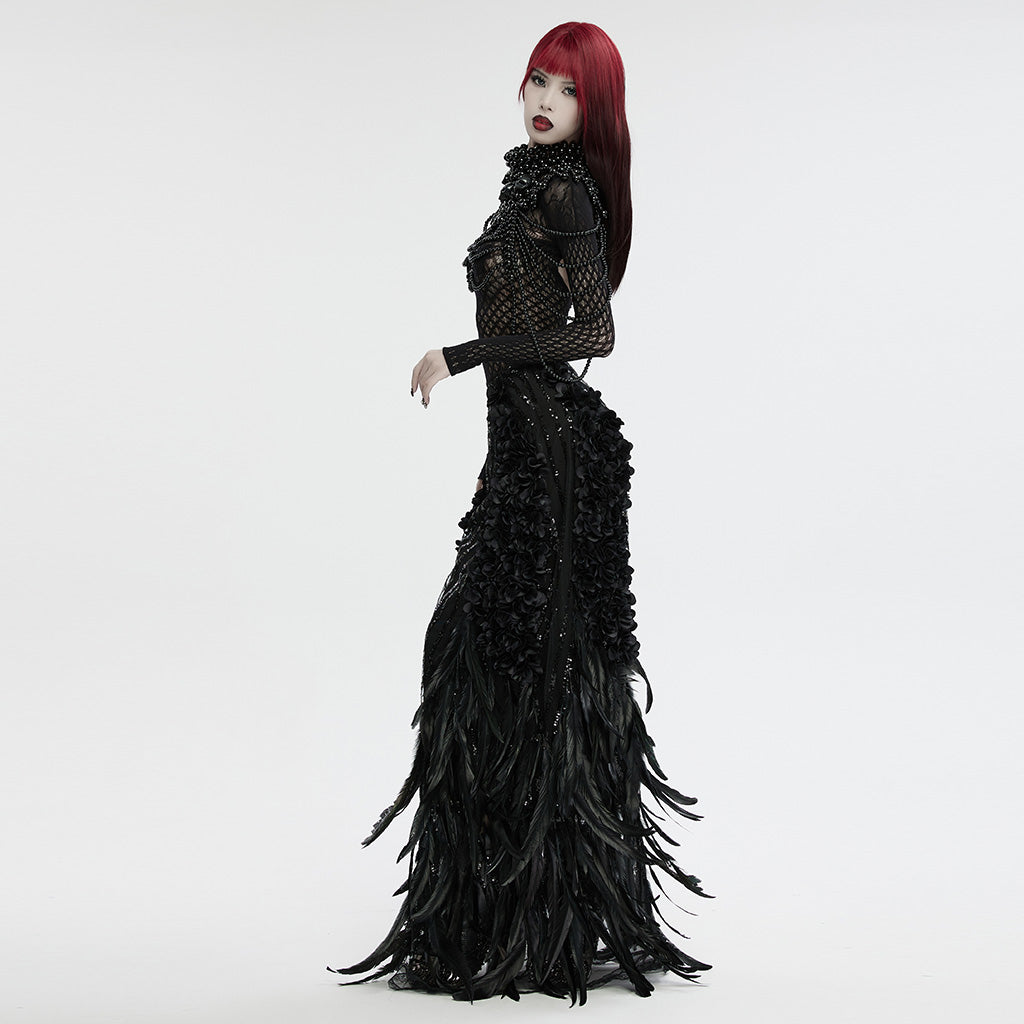 Gothic Skull Beaded Neck Cover WS-739