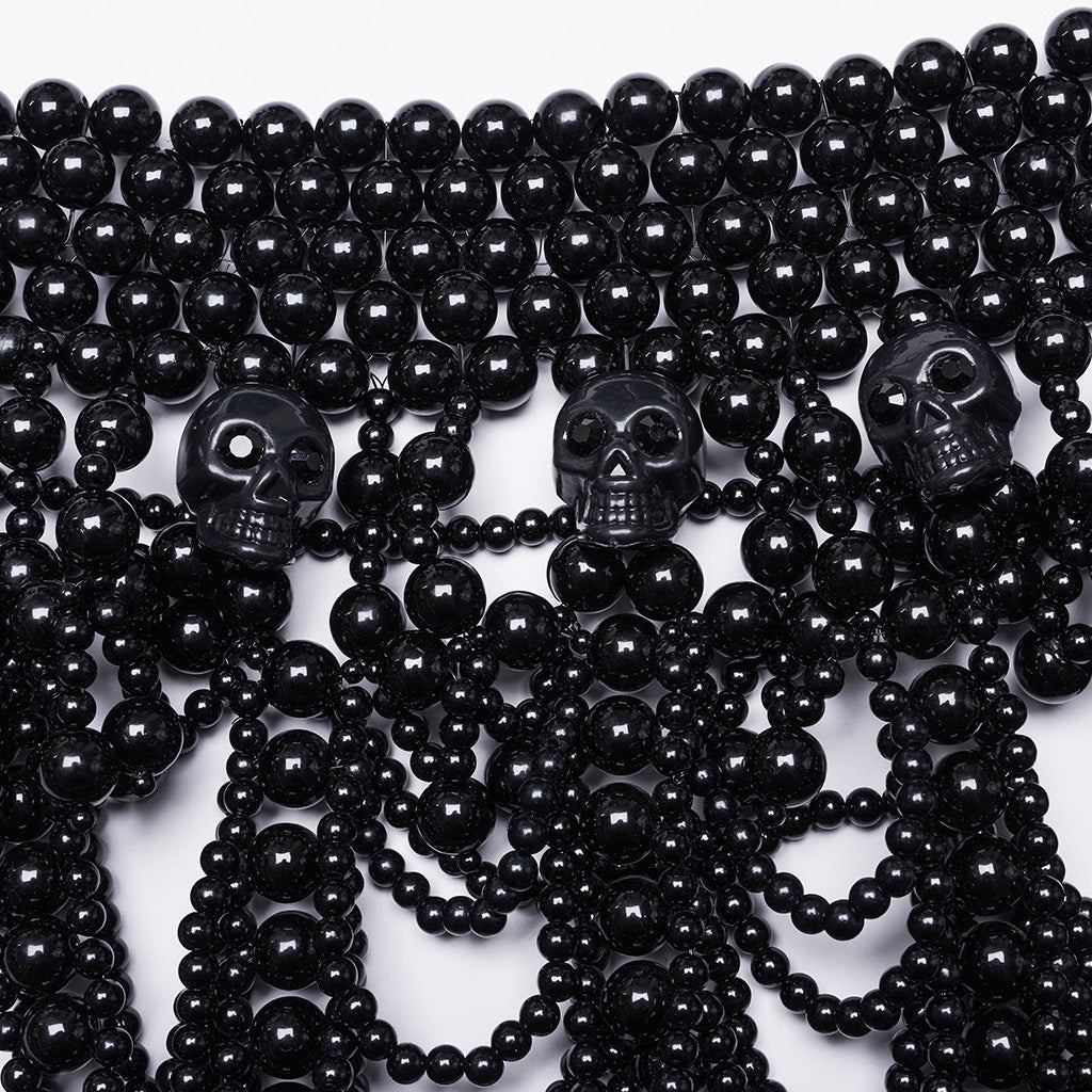 Gothic Skull Beaded Neck Cover WS-739