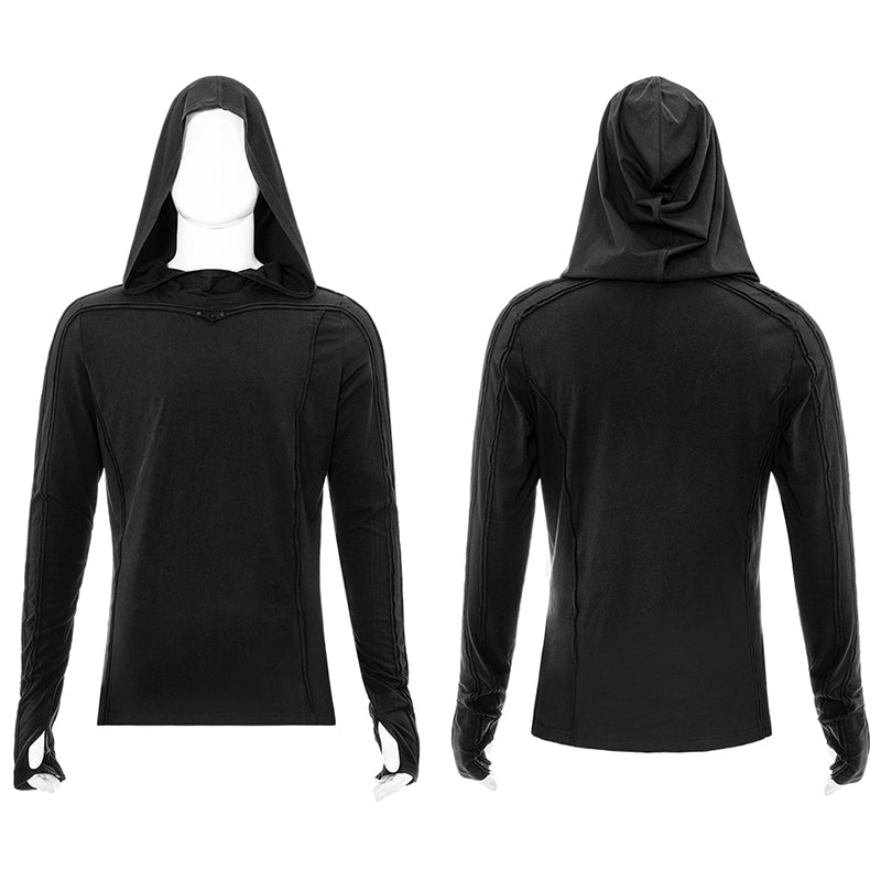 WT-637TCM Simple dark long sleeve T-shirt