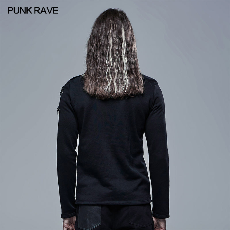WT-684TCM Gothic V-Neck Long Sleeve T-sleeve