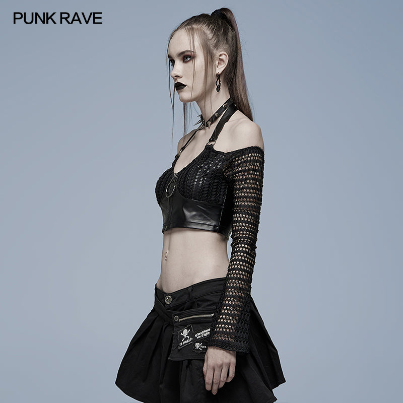 WT-690TCF Gothic sexy crop top